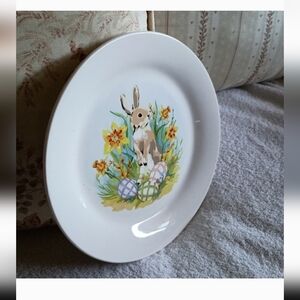 Floral Bunny Plate